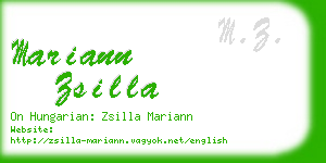 mariann zsilla business card